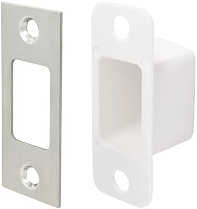 Nuk3Y Deadbolt Strike Plate Square Corner Stainless Steel with DustBox