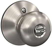 SCHLAGE F51A PLY Door knob with Keyed Entry Satin Nickel