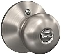 SCHLAGE F51A PLY Door knob with Keyed Entry Satin Nickel