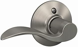 Enhance Home Security with Schlage F10 V Acc 619 Passage Locks - Pack of 4 in Satin Nickel