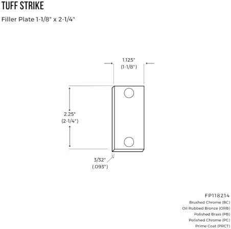 TUFF STRIKE Door Edge Filler Plate
