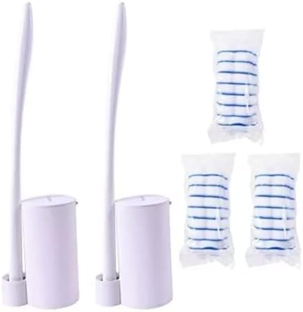 Topo Bear Disposable Toilet Brush Holder Set with 24 Sponges