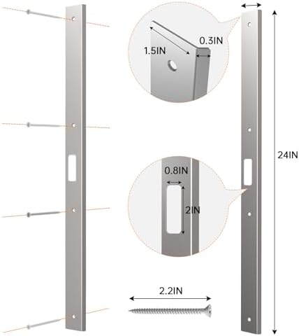 Secure Interior Door Repair Kit with 24 Extended Strike Plate