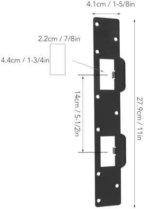 Pssopp Door Strike Plate Reinforcement Plate Black