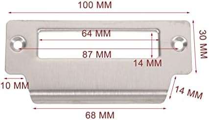 DOITOOL 5PCS Door Latch Plate Set for Entry Doors Stainless Steel Standard T Strike with 342-inch Spacing