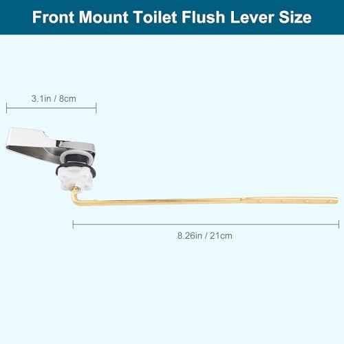 Hygie Rinse Front Mount Metal Toilet Handle Kit for American Standard Tanks