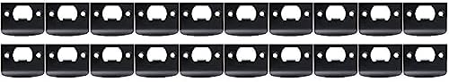 Doitool 20-Piece Professional Steel Door Strike Plate Set Black