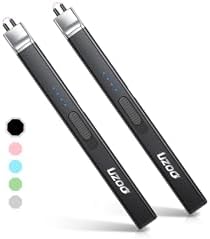 Rechargeable Candle Lighters with LED Display 360 Rotation for Camping BBQ Home Use