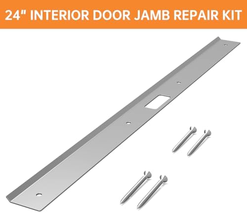 Secure Interior Door Repair Kit with 24 Extended Strike Plate