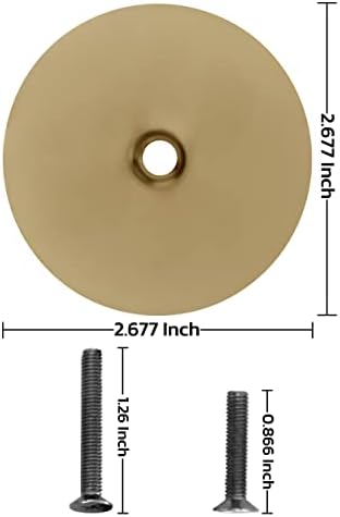 Quality Steel Door Lock Hole Cover for Home Use - Brass Finish