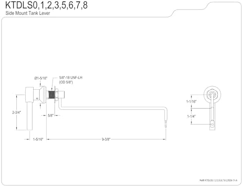 Convenient Elegant Side Mount Toilet Tank Lever from Kingston Brass