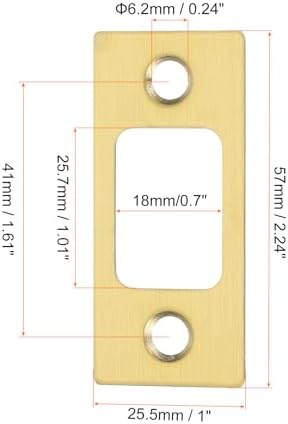 Sturdy Reinforcement for Door Jamb - 2 Sets Gold-plated Durable Latch Deadbolt Replacement