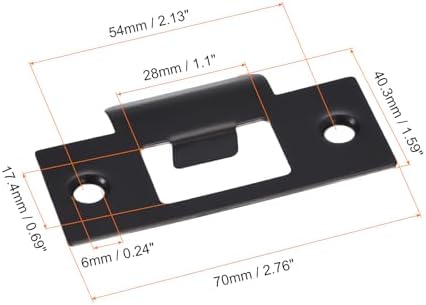 UXCellSturdy 70mm stainless steel door strike plate for US doors