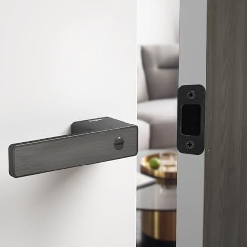 EMVANV2 PCS Deadbolt Strike Plate Round Corner Design 1 x 2-14 Door Backplate Black