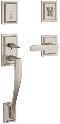 Baldwin Torrey Pines Front Entry Handleset with SmartKey - Modern Keyless Security for Front Door