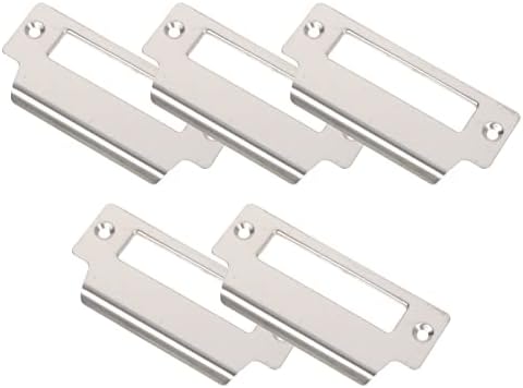 DOITOOL 5PCS Door Latch Plate Set for Entry Doors Stainless Steel Standard T Strike with 342-inch Spacing