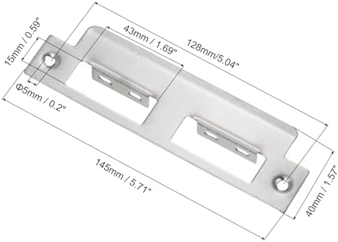Sturdy 201 stainless steel door strike plate 145mm x 40mm