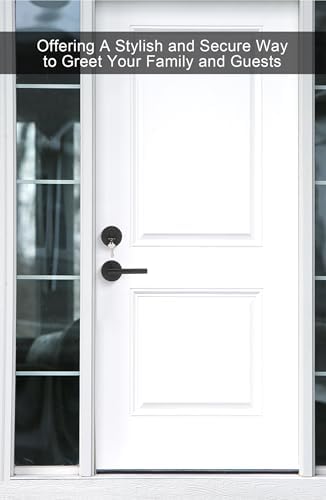 GoldenWarm Door Lock Set - Black Door Handle with Deadbolt