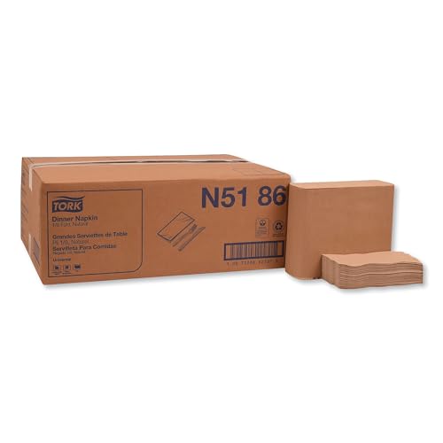Tork Natural Dinner Napkins 18 Fold 1-Ply 12 x 250 Napkins