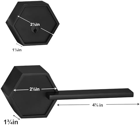 Berlin Modisch Zero Gravity Door Lever Handle Set with Deadbolt 1