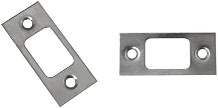 DGBRSM2-Piece Stainless Steel Door Strike Plate with Screws - SATIN BRUSHED NICKEL RELIABLE security plate high quality