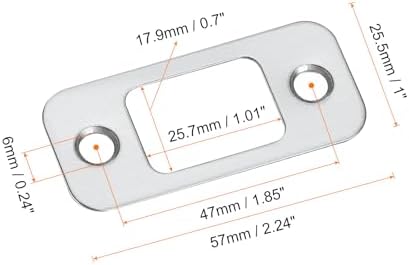 2-Piece Stainless Steel Door Strike Plate