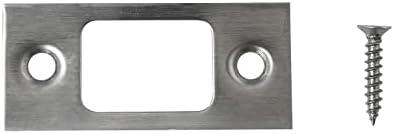 DGBRSM2-Piece Stainless Steel Door Strike Plate with Screws - SATIN BRUSHED NICKEL RELIABLE security plate high quality