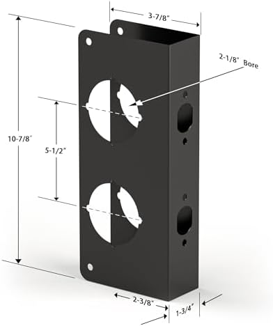 Door Knob Reinforcement Plate Matte Black 1-34 Door Fit