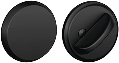 Schlage B81 622 Deadbolt with Standard Trim Non-Keyed One Sided Deadbolt Highest Residential Security Matte Black