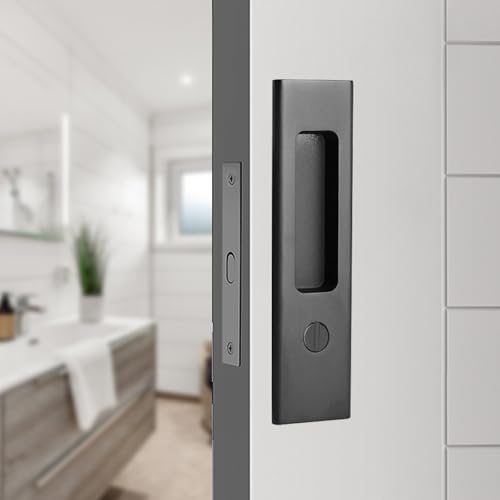 Hoconnie 63 Privacy Pocket Door Lock with Anti-Corrosion Matte Black