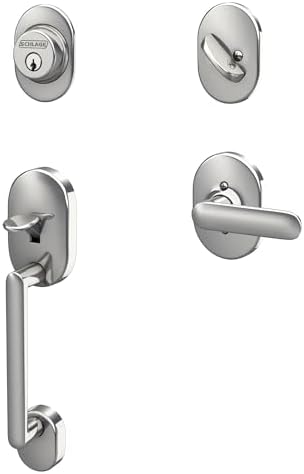 Schlage F60 RMN 625 DAV Remsen Front Entry Door Handleset with Deadbolt