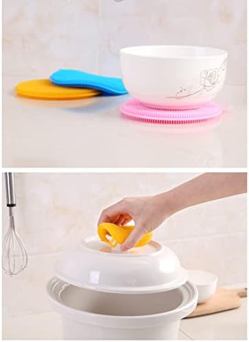 Premium Silicone Dish Scrubber Set 7PCS Safe for Oils BPA Free Heat Resistant Eco-Friendly