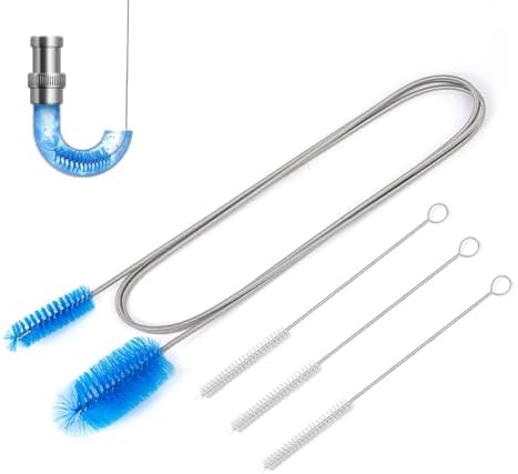 Eidsefe 75-Inch Flexible Drain Brush with 3 Shorter Straws Set for Efficient Cleaning