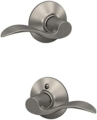 Enhance Home Security with Schlage F10 V Acc 619 Passage Locks - Pack of 4 in Satin Nickel