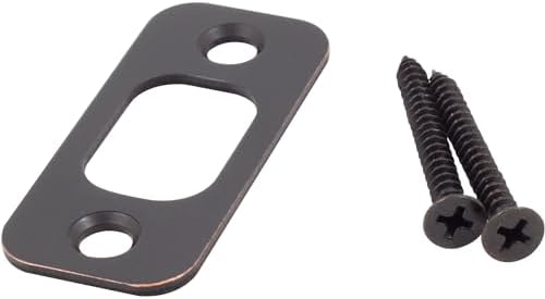 Stone Harbor Hardware Round Corner Strike Plate 1 x 2-14 Vintage Bronze