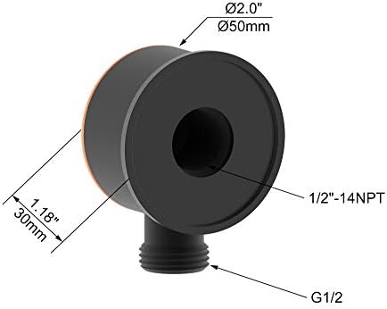 Wall-Mounted Shower Elbow Oil Rubbed Bronze Durable Plumbing Fittings