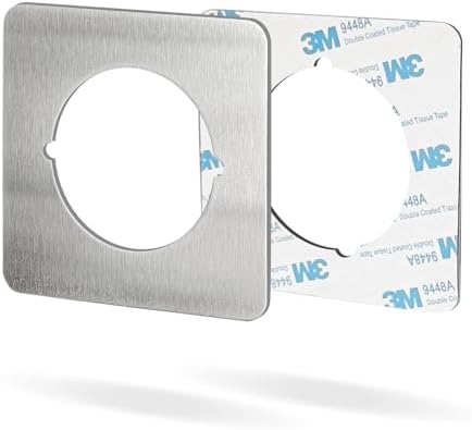 Square Door Lock Scar Plates in Satin Nickel