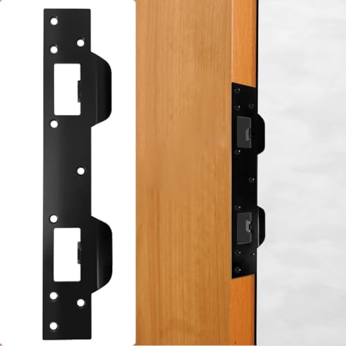 2-Piece Door Strike Plate Set Reinforcement for Latches Deadbolts