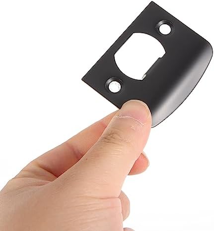 Doitool 20-Piece Professional Steel Door Strike Plate Set Black