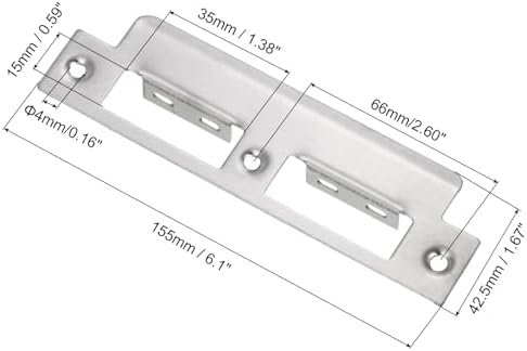 Sturdy 201 Stainless Steel Door Strike Plate for Replacement