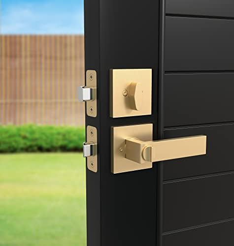 Robell Door Handle Set Secured by SATIN BRASS