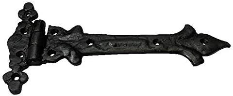 Adonai Hardware Adonijah Antique Cast Iron Strap T Hinge 79 x 2 Pack Beeswax Living Finish for Barn Doors More