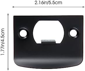 Doitool 20-Piece Professional Steel Door Strike Plate Set Black
