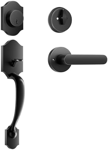 Front Door Lock Set Reversible Adjustable Handle Deadbolt