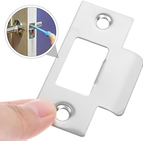 Stainless Steel 4-Piece Adjustable Strike Plate Kit for Home Use