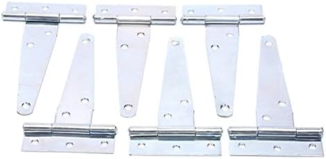 T-Hinges 4-Inch Rust-Resistant Hinges Set 6PCS for Gates Toolboxes Sheds and More