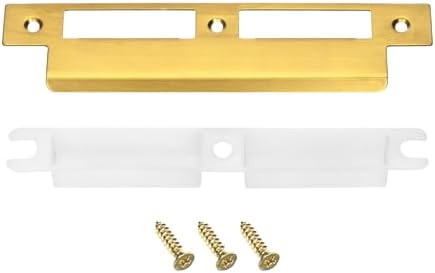 Safe Door Lookup195mm x 48mm Door Strike Plate - Durable 201 Stainless Steel Latch Replacement for Home or Office Use