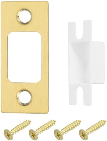 Sturdy Reinforcement for Door Jamb - 2 Sets Gold-plated Durable Latch Deadbolt Replacement