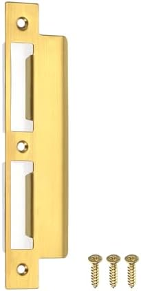 Safe Door Lookup195mm x 48mm Door Strike Plate - Durable 201 Stainless Steel Latch Replacement for Home or Office Use
