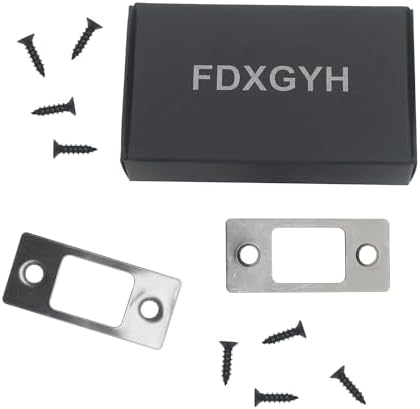 Sturdy 4 Pcs Stainless Steel Deadbolt Strike Plate Expansion for Exterior Doors